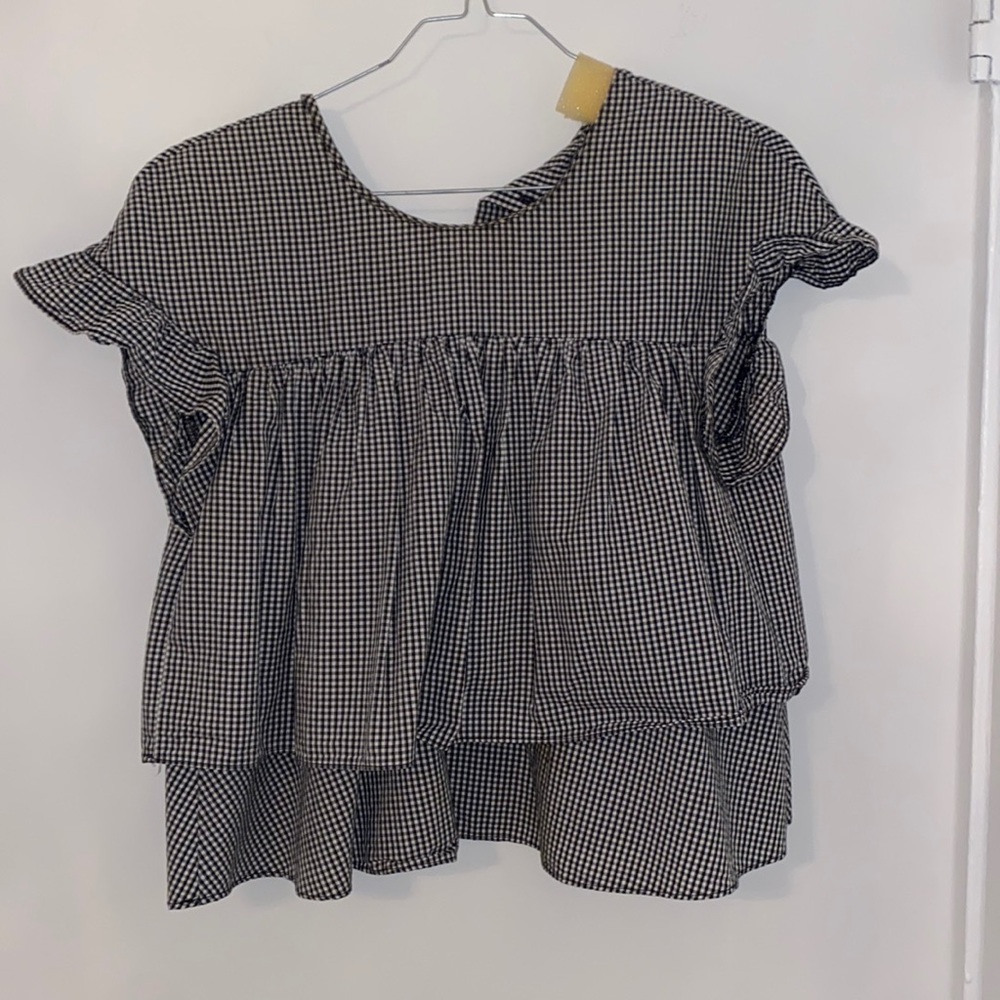 Checkered babydoll shirt ⚡️SEND BEST OFFER⚡️